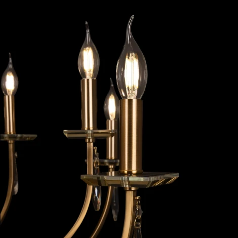 Подвесная люстра Freya Forte FR1006PL-12G (220V, на цепи, свеча)