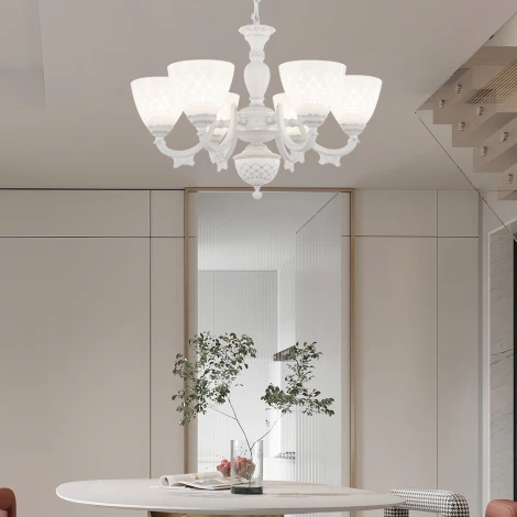 Подвесная люстра Arte Milano AM343837 343837/6 WT+SL (220V, на цепи)