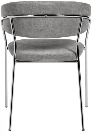 Стул Turin серый вельвет с хромированными ножками Bradex Home FR 0860