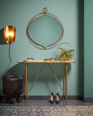 Консольный стол La Forma (ex Julia Grup) Elisenda (Золотой,Белый/ Сталь,Стекло,Металл)