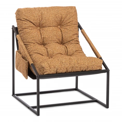 Кресло Charli/Чарли без подлокотника с карманом, велюр/букле, vt шейп горчичный Tetchair 25127