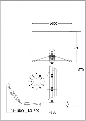 Интерьерная настольная лампа Maytoni Alloro MOD088TL-01BS (220V, выключатель)
