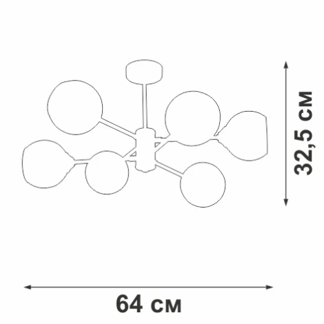 Потолочная люстра на штанге Vitaluce V3993-1/6PL (220V)