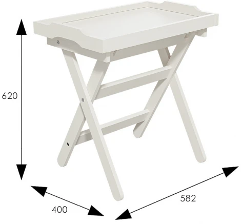 Столик с подносом Лотос молочный дуб Л от фабрики Mebelik