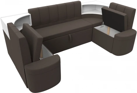 Диван кухонный П-образный Тефида Лига Диванов (Рогожка) арт.125851