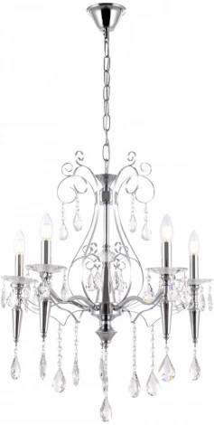 Подвесная люстра Arte Milano AM347710 347710/5 CR (220V, подвески, на цепи, подсвечник, свеча)