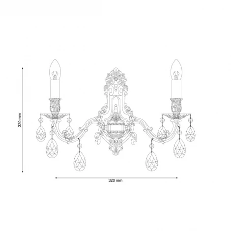 Бра Lucia Tucci Firenze W141.2 cream white (220V, подвески, подсвечник, свеча)