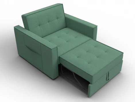 Кресло-кровать Лига-104 (80) (ЛДСП,Брус,Фанера,Рогожка/Зеленый) Лига Диванов 134846