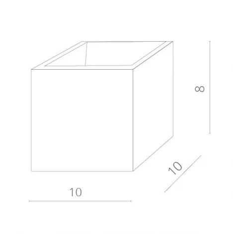 Настенный светильник Arte Lamp Scatola A1423AP-1WH (LED, 220V, куб)
