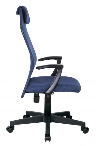 Кресло руководителя Бюрократ KB-8 синий TW-05N TW-10N сетка/ткань с подголов. крестовина пластик