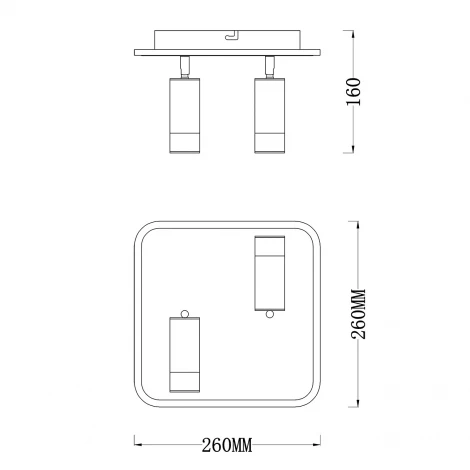 Настенно-потолочный светильник со спотами Escada 20024SMA/01LED WH LED 31W 4000K белый