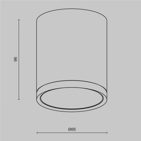 Накладной потолочный светильник Hoop GX53 1x15Вт Maytoni Technical C086CM-GX53-MRD-W (220V, круглые)