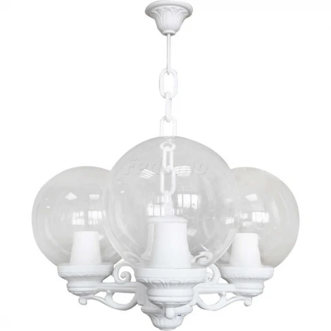 Люстра подвесная уличная Fumagalli, 3 плафона, белый с прозрачным