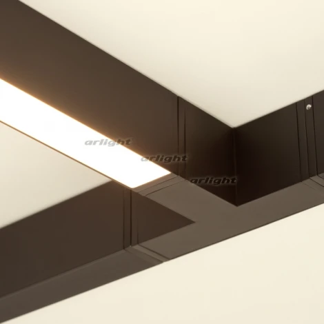 Линейный настенно-потолочный светильник LED CLIP-38-FLAT-S312-6W Warm3000 (BK, 110 deg, 24V) (Arlight, IP40 Металл, 3 года) 029003