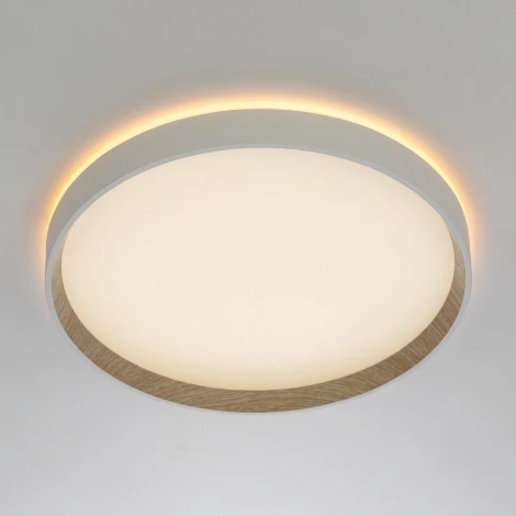 Настенно-потолочный светодиодный светильник IP40 Citilux Etalon CL750320R Белый+Бук с пультом и RGB подсветкой