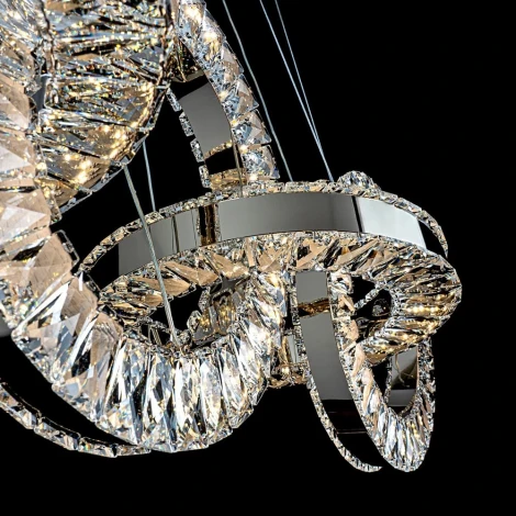 Подвесной светильник светодиодный хрустальный с регулировкой цветовой температуры Modelux MODELUX ML.9041.1080 GD