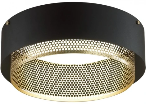 Потолочный светильник круглый Sonex Antey 7692/48L металл/акрил/белый/черный/шампань LED 48Вт 3000-6000K D410 IP20 пульт ДУ (220V, круглые)