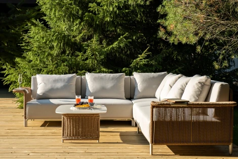 "Мальдивы" трансформирующаяся лаунж-зона из искусственного ротанга, цвет соломенный 4SIS арт.УТ-00007467