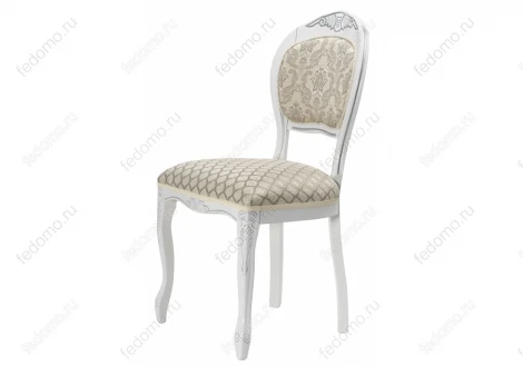Деревянный стул Woodville Лауро патина серебро / бежевый 430999