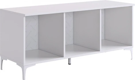 Зефир Тумба 115.01 Mebelson (ЛДСП,МДФ,Металл/Светлое дерево,Белый) арт.UL.115-M.103.01.3262