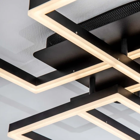 Потолочная люстра светодиодная на штанге с пультом с регулировкой цветовой температуры и яркости LED4U L11060-4 BK