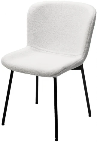 Стул RIYA UF992-01 Белый, teddy / черный каркас M-City 629M04960