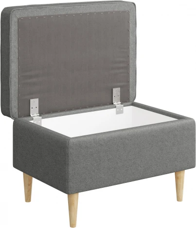 БЕНОН Пуф тканевый, серый D1 furniture арт.AAA41702004