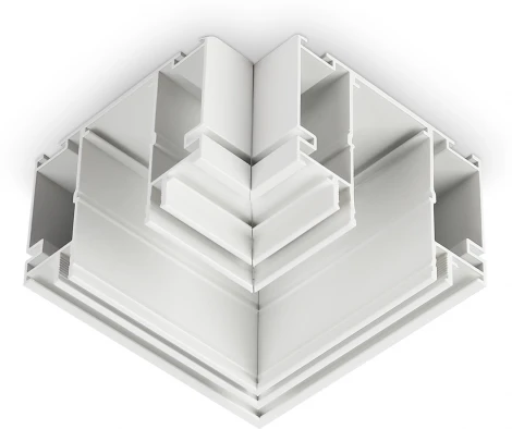 Коннектор угловой для магнитного шинопровода в натяжной потолок Ambrella TRACK SYSTEM GL1045