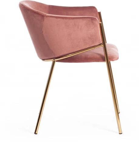 Кресло KRONOS (mod. 8158) металл/вельвет, коралловый/золотые ножки, V062-23 Tetchair 19162