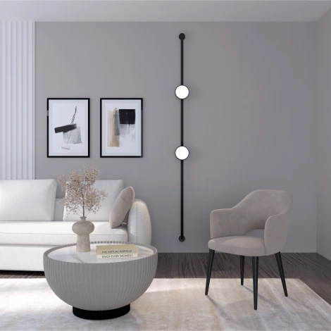 Трековый светильник 48V Denkirs Belty Flow DK5566-BK (LED, круглые)