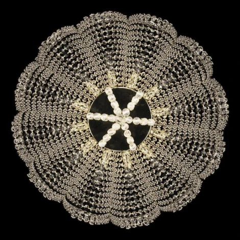 Потолочная большая люстра Bohemia 7708 77081/95 Ni (220V, хрусталь, круглые)