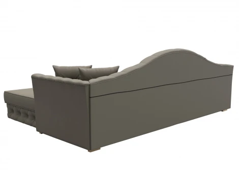 Диван угловой Артис правый угол (Брус,Рейка/Пластик/Экокожа/Бежевый) Лига Диванов 128029