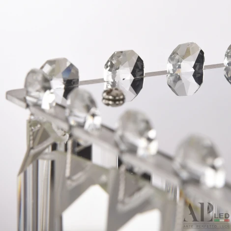 Подвесная люстра светодиодная APL LED Sicilia SH11.57.A.Ni.4000 (220V, хрусталь, на тросе)