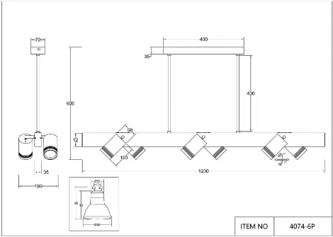 Потолочная люстра на штанге Favourite Six 4074-6P (220V)