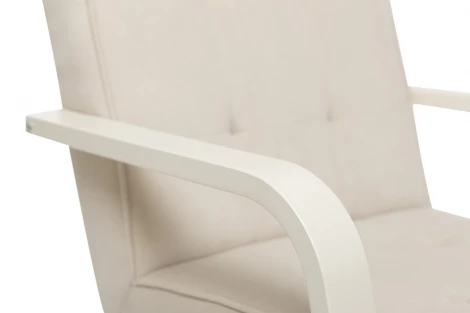 Кресло Leset Модена 4687206967137 Фанера,Береза,Шпон, Велюр, Бежевый, Слоновая кость