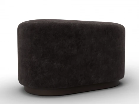 Пуф 007 (ДСП,Фанера/Пластик/Велюр/Коричневый) Лига Диванов 132519
