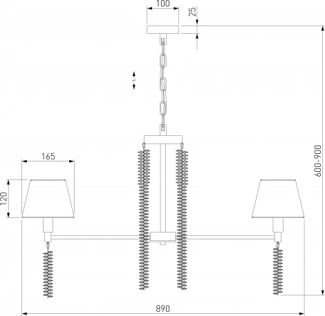 Подвесная люстра Eurosvet Charuel 60148/7 матовое золото (220V, на цепи)