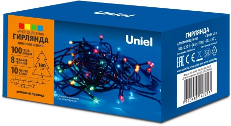 Гирлянда светодиодная 10м. 100 светодиодов, разноцветный свет. ULD-S1000-100/DGA MULTI IP20