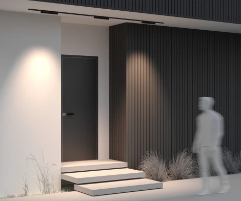 Уличный трековый светильник низковольтный LED 24W 48V Maytoni Points O-TR02-2-S-18WB3K