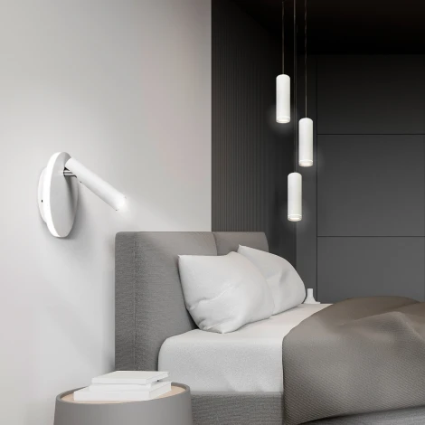 Спот настенный с подсветкой 20019 20019SMA/01 LED 9+3W 4200K белый матовый