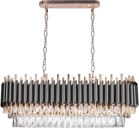 Подвесная люстра каскадная большая Loft It Eclair 10206/1200R (220V, хрусталь)