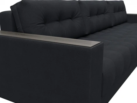 Диван прямой с декором Лига-049 НПБ Лонг Лига Диванов (Замша) арт.128442