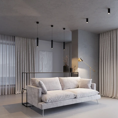 Светильник потолочный светодиодный Elektrostandard Trio 25110/LED 8W 3000K черный (220V)