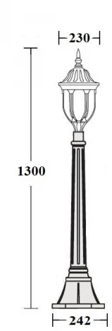 Наземный фонарь Oasis Light 92107 Bl (220V, фонарь, IP44)