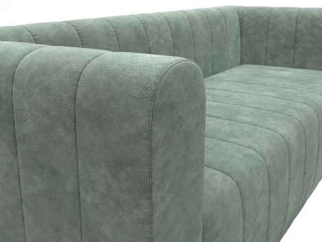 Диван прямой Лига-073 (ДСП,Фанера/Пластик/Велюр/Зеленый) Лига Диванов 129987