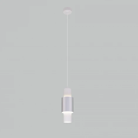 Подвесной светильник Eurosvet Bento 50204/1 LED белый/матовое серебро (220V, на проводе, круглые)