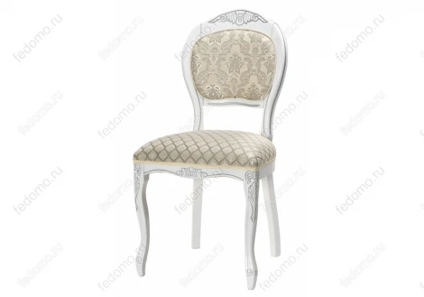 Деревянный стул Woodville Лауро патина серебро / бежевый 430999