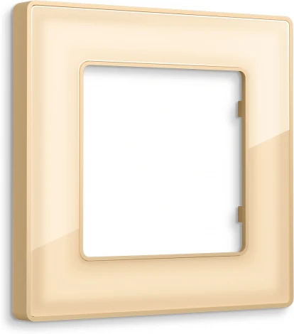 Рамка Ambrella Volt ALFA Arctic (Шампань Стекло органическое) 1-ая AF580601