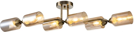 Потолочная люстра на штанге Bungarus 1110/6P Е27*60W Antique bronze (220V)