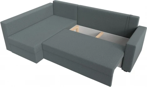 Диван угловой Мансберг левый угол (Серый/Рогожка) Лига Диванов арт.121538L